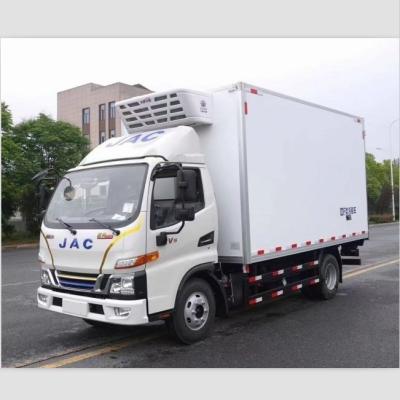 China Direct sale JAC 4*2 LHD frozen food transport factory 5 tons of ice cream transport truck refrigerator trucks for sale