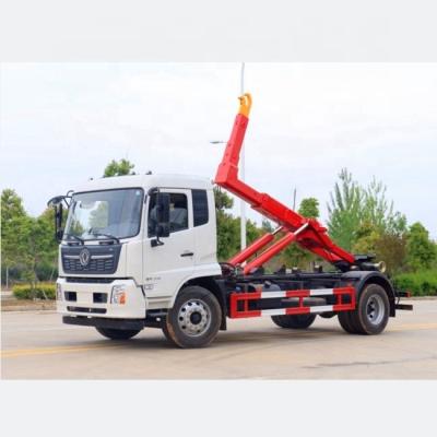 China Municipal Hydraulic Garbage Transport DONGFENG 12CBM 14CBM Hook Lift Garbage Truck With Bin Container for sale