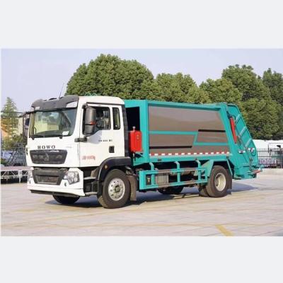 China Compact and garbage transpot SINOTRUK HOWO 12CBM compressed garbage truck garbage compactor truck for sale