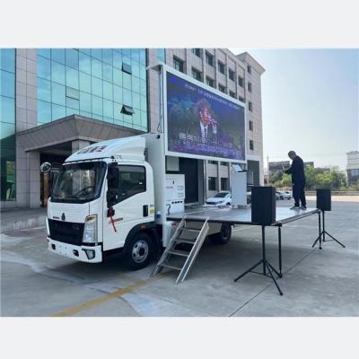 China 3 Sides P6 Outdoor Mobile Digital LED Billboard Truck For Outdoor Public Advertising for sale