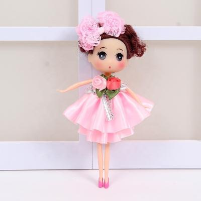 China Mini Lovely Pretty 18CM Girl's Gift Mini Small Beautiful Doll Key Bag Chain Accessories for sale