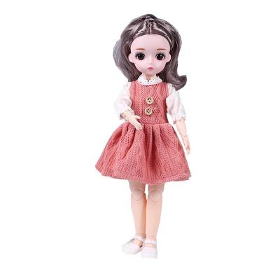 China Cartoon Lovely Toy 30CM Lace Dress Style Clothes For Girls Doll Princess Play For Girls Joints Dolls With Full Customized Outfits for sale