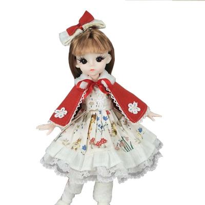 China Toy Hot Selling 30CM Fashion Plastic Dolls Cartoon Princess Doll Lovely Toy Makeup Doll Girls Toy Take Off Clothes Dress for sale