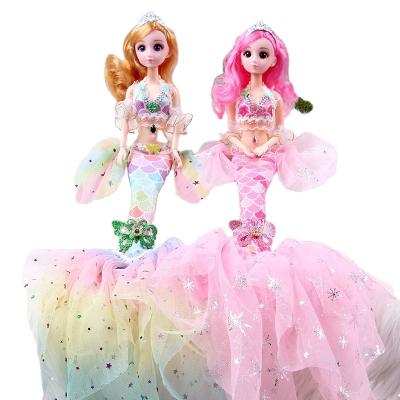 China Soft Mini Mermaid Toys Dolls For Girls Fashion Princess Mermaid Doll Dress Up Doll for sale