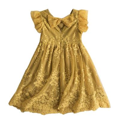 China Washable Kids Girl Clothing Kids Clothes Bridesmaids Dresses Floral Print Custom Wholesale Wear Seller Designers Summer Big Kids for sale