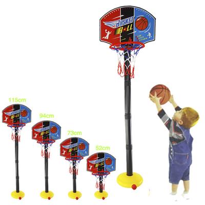 China Factory Direct Sale Children's Basketball Rack Adjustable Height Indoor Outdoor Kids Pulling Rack Basketball Sports Toy Set P9666 for sale