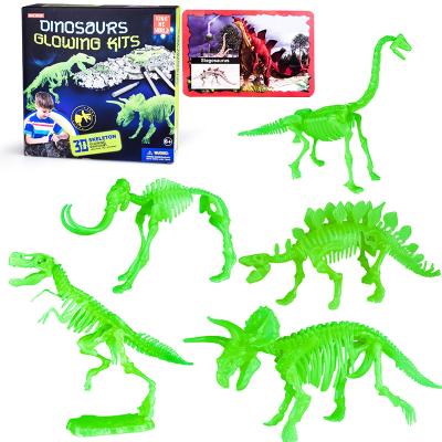 China Luminous Children's Excavation Puzzle Children's Simulation Dinosaur Excavation Dinosaur Fossils Assemble Dinosaur Fossil Toys 801 for sale