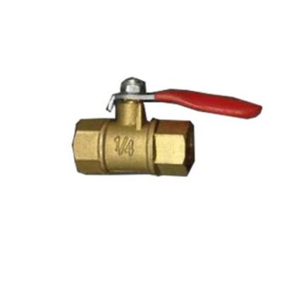 China General external mannual mini thread connection low pressure ball valve brass gas 1/4 inch for sale