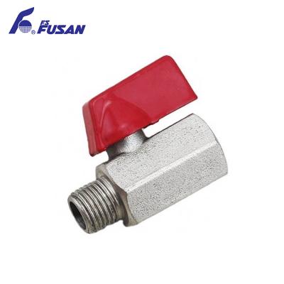 China General Hydraulic Hydraulic Pneumatic Steam 1/2 Inch Short Handle Stainless Steel Brass Male Female Mini Ball Valves for sale