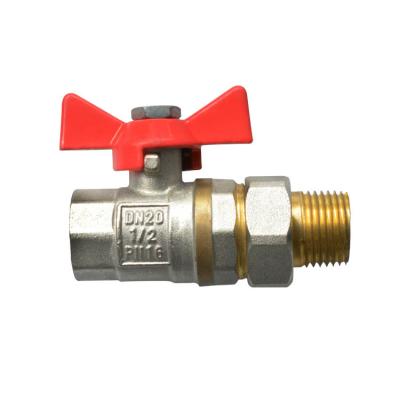 China Direct Sales PN16 1/2 General Standard Manual Inch Factory Gas Brass Ball Valve for sale