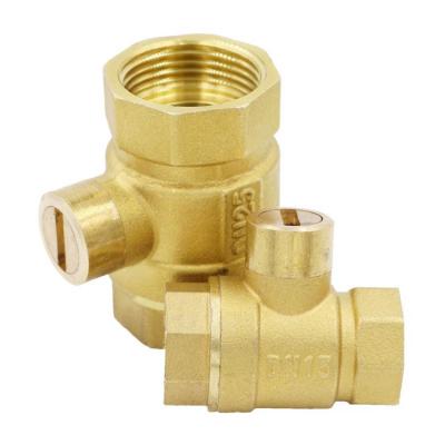 China General Medium Room Temperature DN15-DN50 Waterline Brass Ball Valve With Lock for sale