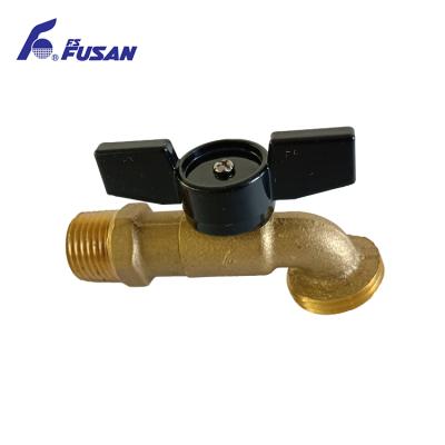 China Modern High Strength Corrosion Resistant Brass Garden Butterfly Handle Mount Bibcock for sale