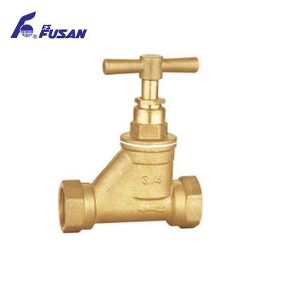 China Home Kitchen External Plumbing Thread Connection 1/2in Materials Shut-Off Faucet Water Brass Valve for sale