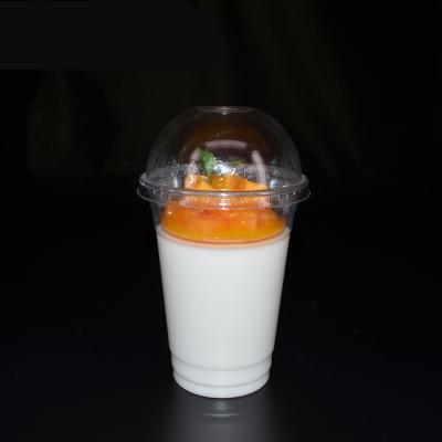 China Custom Disposable Bubble Plastic Soft Plastic Clear Tea Cup Yogurt Cups Food Logo Mug Te koop