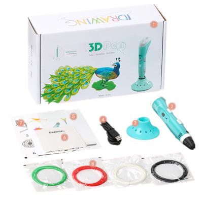 China Fun For Kid And Color Pen Cheap Price Amazing Plastic ptinter 3d Pen With Led Screen From China for sale