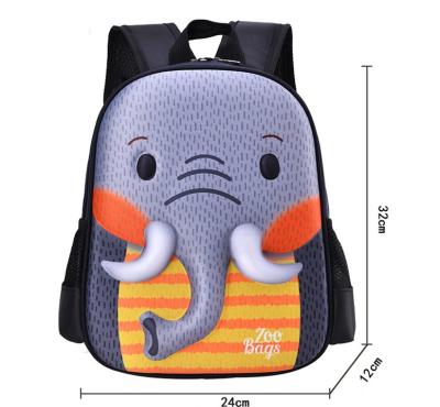 China Children Anti-theft Zoo Neoprene Backpack Kindergarten Cartoon Animal Backpack for sale