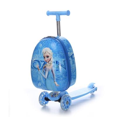 China Fashionable Children's Skateboard Trolley Case Little Girl Cartoon Anime Pig Pig Skateboarding Suitcase New for sale