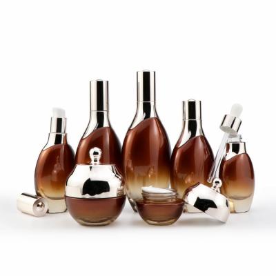 China Luxury Custom Logo Personal Care Cosmetic Package 20G 50G Jars 30ml Dropper Bottle 50ml 100ml 120ml Pump Bottle And 150ml Screw Cap Glass Bottles for sale