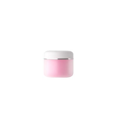 China Customs logo 30g 50g 100g 150g cream matte pink double-layer PP jar bottle in small cosmetic packages good prices in good price for sale