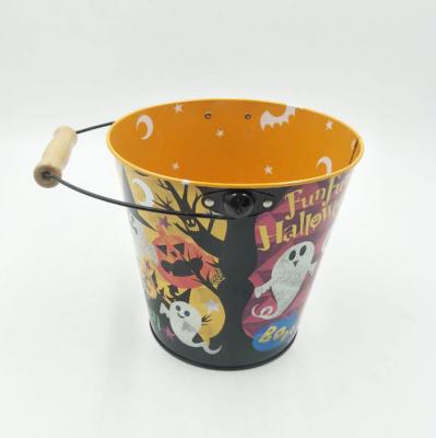 China Gift & Wholesale Craft Tin Cans Handle Shape Metal Ice Bucket Can Tin Box for sale