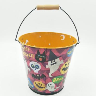 China Ice Bucket Tin Box Customize Printed Ice Bucket With Handle Tin Boxes for sale