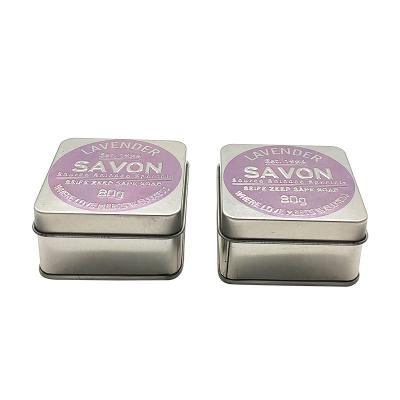 China Packaging Decorative Square Travel Metal Soap Tin Package Box for sale