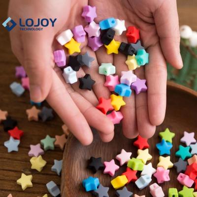 China Other 14mm High Quality DIY Teething Star Soft Small Silicone Beads for sale