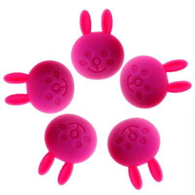 China Other Rabbit Shape Silicone Baby Teether Beads For DIY Nursing Necklace Food Grade Chew Bead Toys for sale