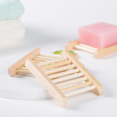 China All Natural Soap Dishes That Are Eco-Friendly Unique Neat Wooden Hotel Travel Pretty Soap Dish Holder Biodegradable Bamboo Tray for sale