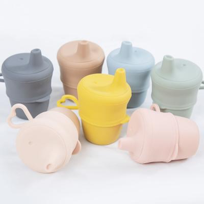 China New Baby BPA Free Silicone Toddler Kids Special Hot Selling Free Training Cups With Straws for sale