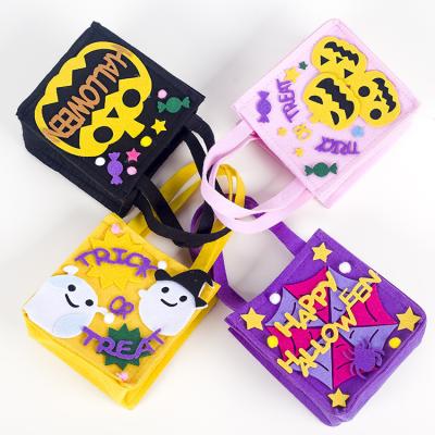 China New Reusable Candy Gift Bag Tote Basket Ghost Festival Funny Halloween Cartoon Candy Tote Bag Decoration Supplies Fabric for sale