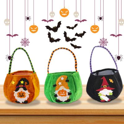 China Reusable Halloween Kids Pumpkin Candy Gift Bag Ghost Festival Non Woven Tote Bag for sale