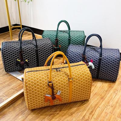 China 20-35L Large Capacity 20-35L Designer Eco-Friendly Travel Handbag Luggage Bags 100% Leathers / Luxury Canvas Duffel Bags For Outdoor Activities for sale