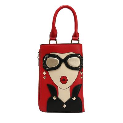 China 100% Luxury Designers Ladies 2022 Hot Selling Eco-friendly Purses Funny Girl Pattern Character Bag Handbags Women Handbags for sale