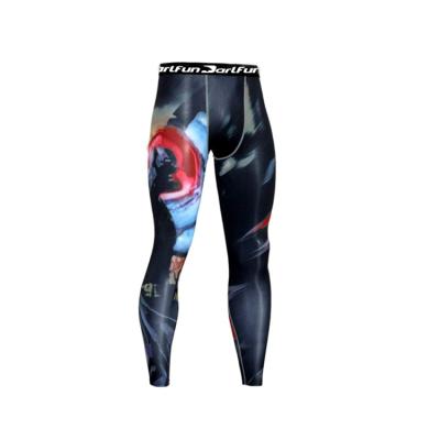 China 2022 New Men's Sports Fitness Underwear Long Base Layer Compression Print Breathable Leggings Pants for sale