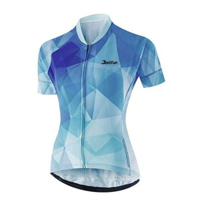 China Breathable Customize Private Label Bicycle Clothing Shorts Sleeve Sublimation Recycling Tank Top For Women for sale