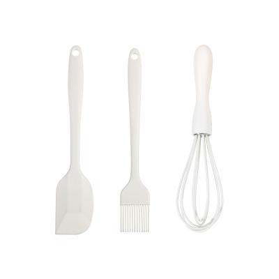 China Sustainable 3 Piece Stick Food Grade Silicone Utensil Unset For Baking Heat Resistant Kitchen Accessories for sale