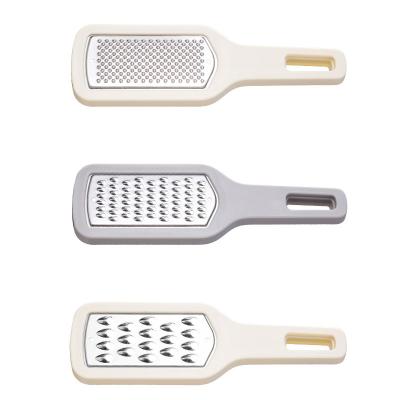 China Durable Rustproof Stainless Steel Metal Cheese Grater Lemon Zester With Flat Handle Hand Held Grater For Spices for sale