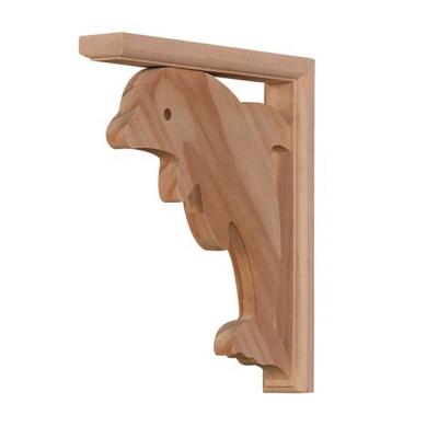 China Durable Universal Furniture Parts Decorative Wooden Carved Braces Bracket for sale