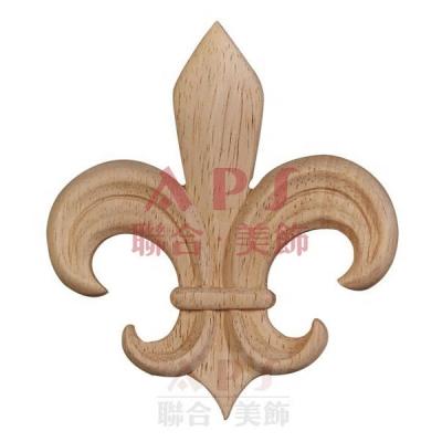 China Furniture Parts Durable Wood Carving Decorative Wood Carved Rosette for sale