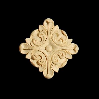 China Mordern Furniture Durable Wood Decorative Carved Carved Wooden Rosette for sale