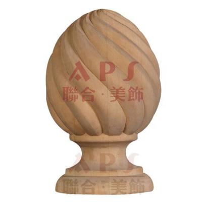 China Durable Hand Carved Applique Furniture Parts Carved Wood Finials for sale