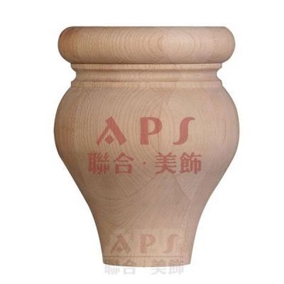 China Stable Other Furniture Parts Sofa Leg Bun Feet Carved Wooden Feet Roll Feet for sale