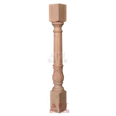 China Durable Carverd Newel Wooden Furniture Solid Wood Post Baluster Durable Carverd Newel for sale