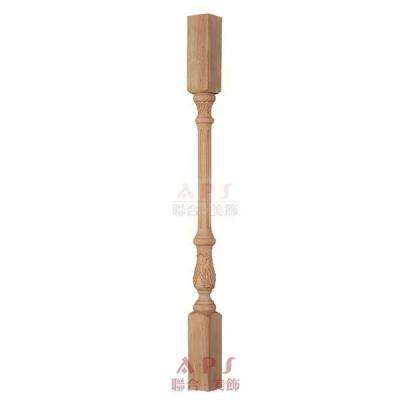 China Durable Carved Wood Furniture Parts Solid Wood Stair Post Wooden Baluster for sale