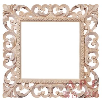 China Durable Furniture Parts Picture Photo Frame Carved Wood Decorative Mirror Frame for sale