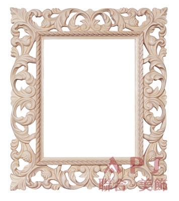 China Durable Wood Mirror Frame Antique Photo Frame Carved Wood Mirror Frame for sale