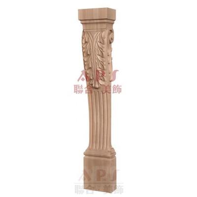 China Durable Other Antique Furniture Parts Hand Carved Wood Fireplace Mantel for sale