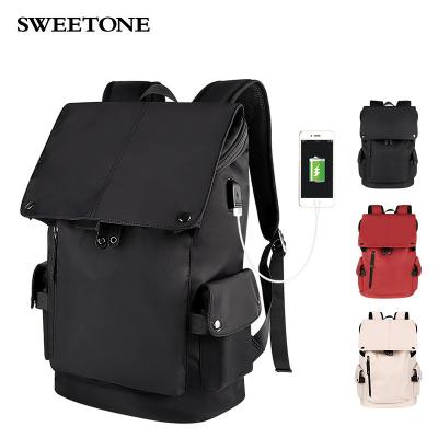 China With USB High Capacity School Backpack Vintage Backpack For Men Students Laptop And USB Charging Port for sale