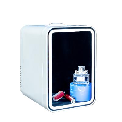 China Factory Price THERMOELECTRIC 5 L Small Size Fridge Cosmetics Guardian Mini Car Refrigerator With Mirror for sale